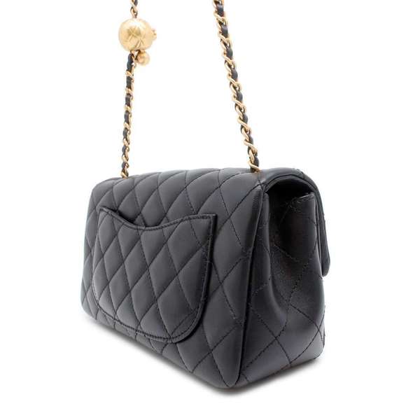 Chanel Cocoball Black Shoulder Matelasse Bag Lambskin 20 Cocomark - Picture 1 of 14